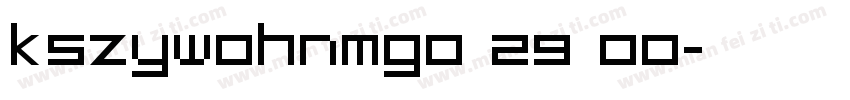 KSZYWOHNMG0 29 00字体转换